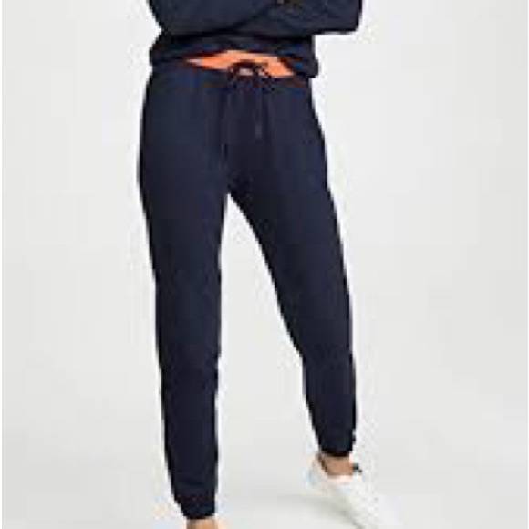 Splits59 Pants - Splits59 Charlie Sweatpants in Black with Orange Waistband